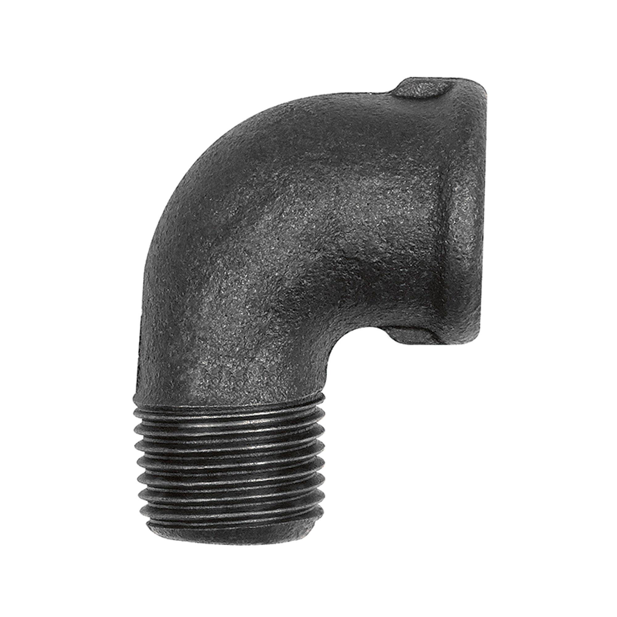 RIEGLER Winkel 92, 90°, Rp 2 i., R 2 a., Temperguss schwarz, Betriebstemperatur -20 °C bis 300 °C, ISO 7-1. Nach DIN EN-0