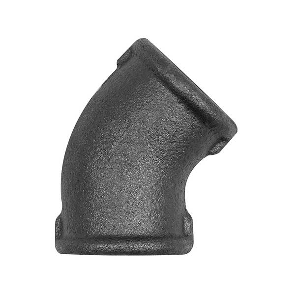 RIEGLER Winkel 120, 45°, Rp 1 1/4 i., Rp 1 1/4 i., Temperguss schwarz, Betriebstemperatur -20 °C bis 300 °C, ISO 7-1.  N