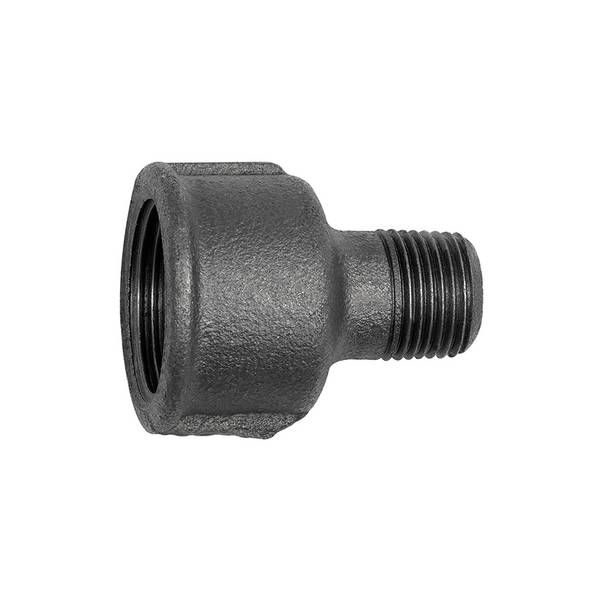 RIEGLER Reduziermuffe 246, Rp 1 1/2 i., R 3/4 a., Temperguss schw., Betriebstemperatur -20 °C bis 300 °C, ISO 7-1.  Nach
