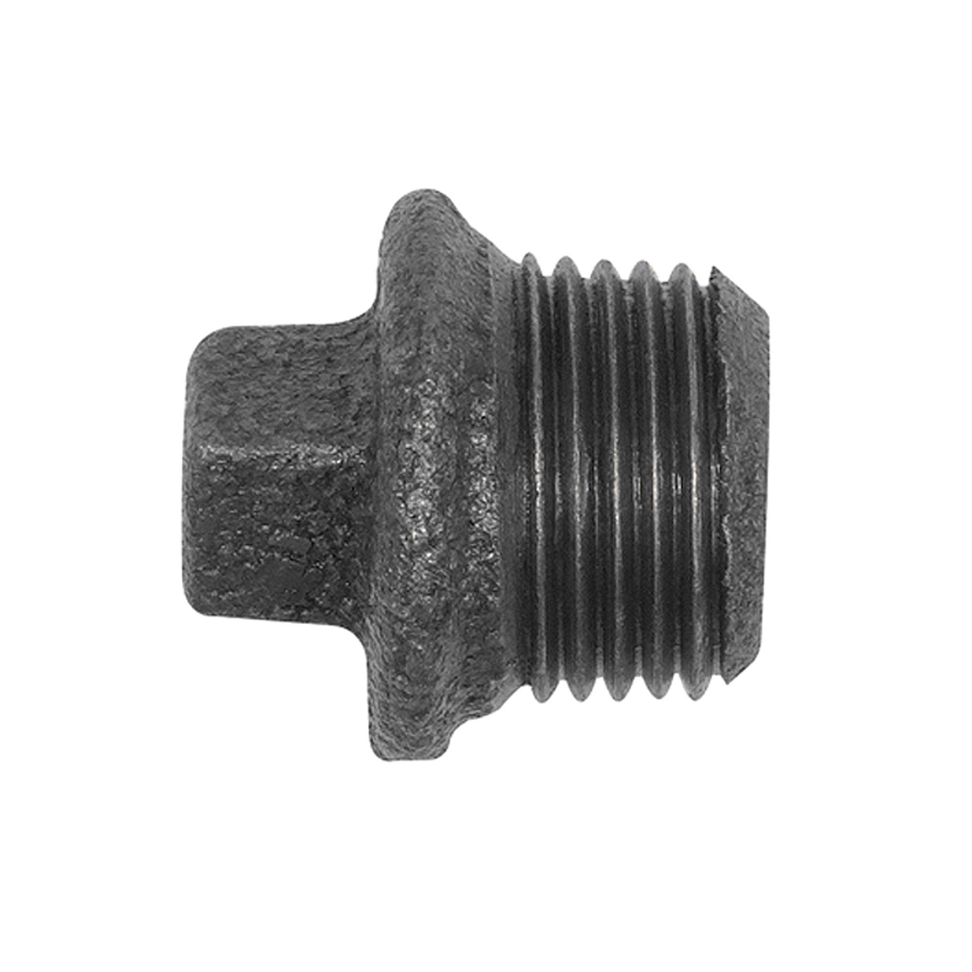 RIEGLER Stopfen 290, mit Rand, R 1 a. Temperguss schwarz, Betriebstemperatur -20 °C bis 300 °C, ISO 7-1. Nach DIN EN 10-0