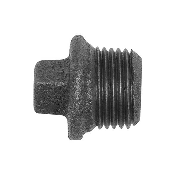 RIEGLER Stopfen 290, mit Rand, R 1 a. Temperguss schwarz, Betriebstemperatur -20 °C bis 300 °C, ISO 7-1. Nach DIN EN 10