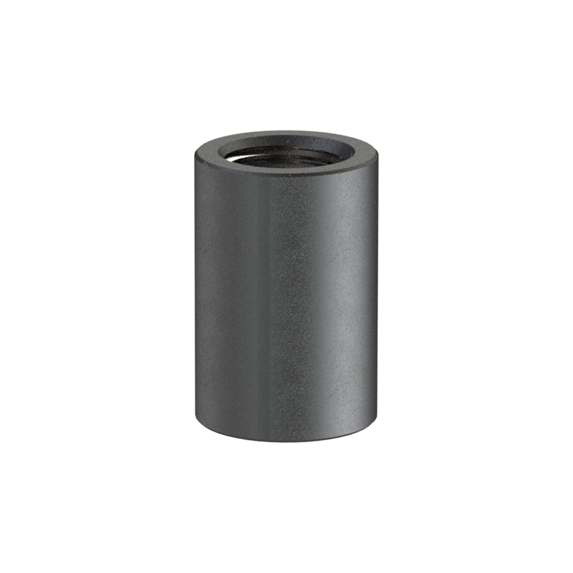 RIEGLER Anschweißmuffe 16, Stahl blank ST 37-2, durchgehendes Gewinde, Rp 2, Länge 56,0 mm, Arbeitsdruck max. 50 bar. D-0