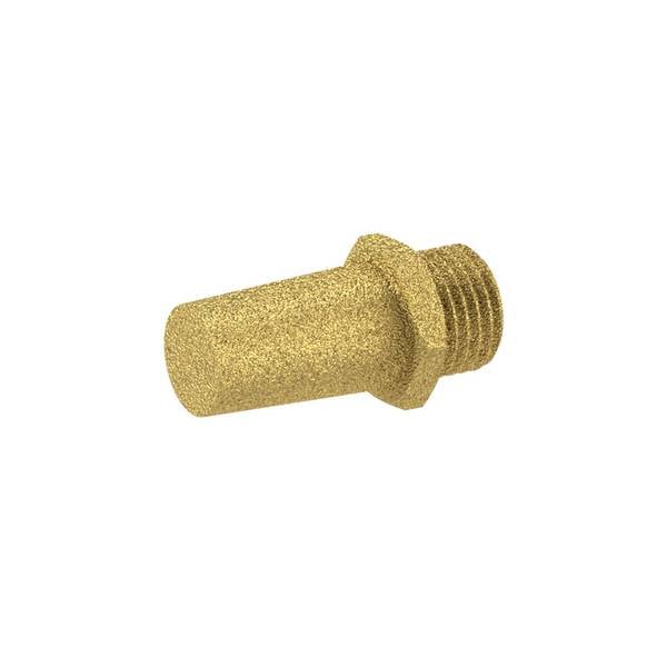 RIEGLER Sinterbronce-Schalldämpfer, Sechskant, G 1/2, SW 27 mm, Betriebsdruck 0 - 8 bar, Betriebstemperatur -10 °C bis 2