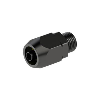 RIEGLER Einschraubverschraubung, Aluminium, für PVC-Gewebeschlauch 10x4, G 1/4, Temperaturbereich -10 °C bis 60 °C, PN m-0