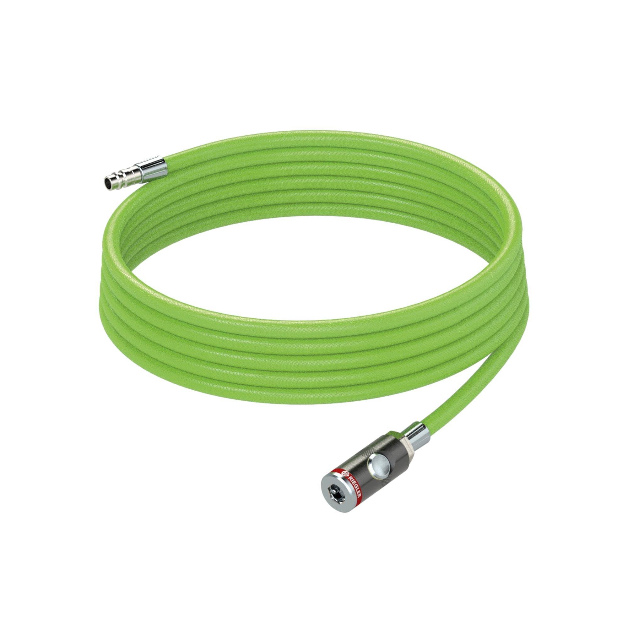RIEGLER PVC-Gewebeschlauch-Set, Sicherheitskupplung, Betriebstemp. -15 °C bis 60 °C, Schlauch-ø 12x6, PN bei 20 °C max.-0