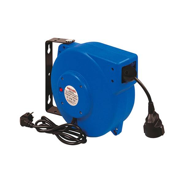 RIEGLER Elektro-Kabelaufroller, HO5VV-F, 230 V, 50 Hz, max. 10 Ampère, Leistungsaufnahme max. 1000 W / max. 2000 W, Kabe