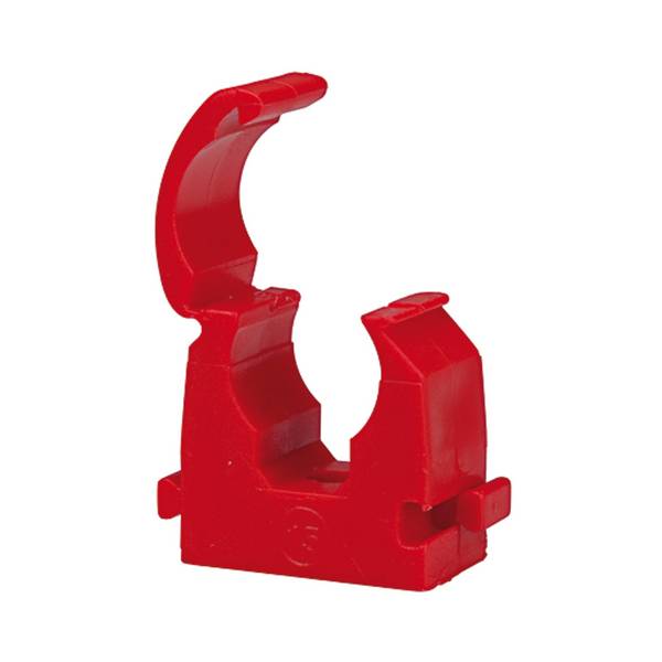 RIEGLER Rohrklemme, für Serie »speedfit«, Polypropylen, für Rohr Außen-ø 18 mm, rot, Betriebstemp. -20 bis 65 °C, PN max