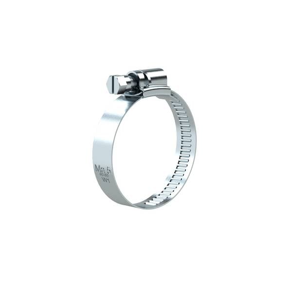 RIEGLER Schneckengewinde-Schlauchschelle, Stahl glanzverzinkt (W1), Spannbereich 90,0 - 120,0 mm, Bandbreite 20,0 mm. I