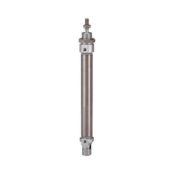RIEGLER Rundzylinder »MI« ISO 6432, doppeltwirk. Magnet, Kolben-Ø 16, Hub 175, Anschluss M5x0,8, Arbeitsdr. 1-10 bar, Te