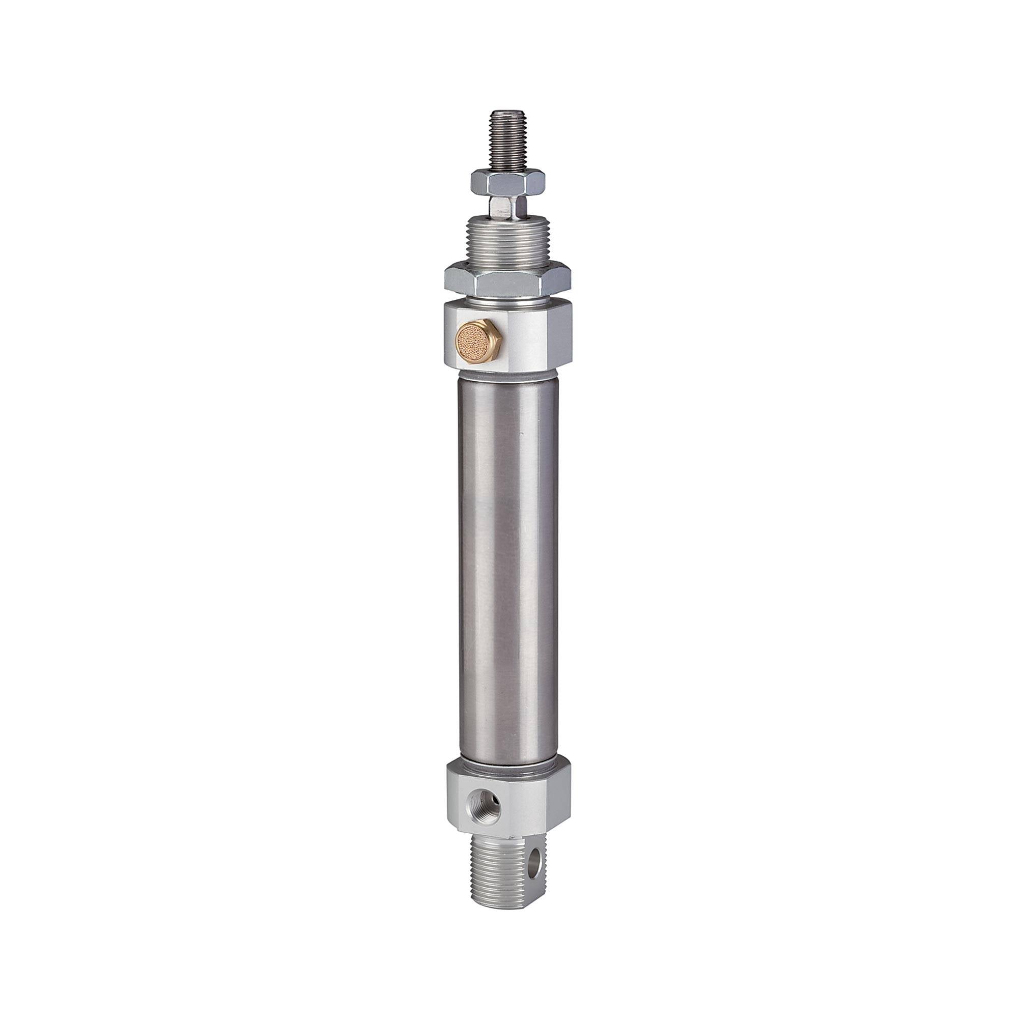 RIEGLER Rundzylinder »MSI«, einfachwirkend, Magnet, Kolben-Ø 25, Hub 100, Anschluss G 1/8, Arbeitsdr. 2 - 10 bar, Temp.-0