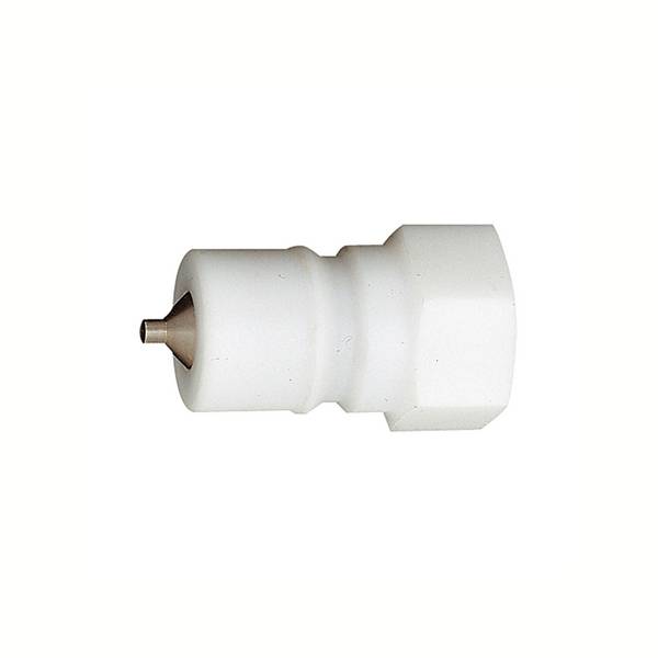 RIEGLER Verschlussnippel beidseitig absperrend, POM, G 3/8 IG, NW 7,5, Betriebsdruck max. 15 bar, Mediums-/Umgebungstemp