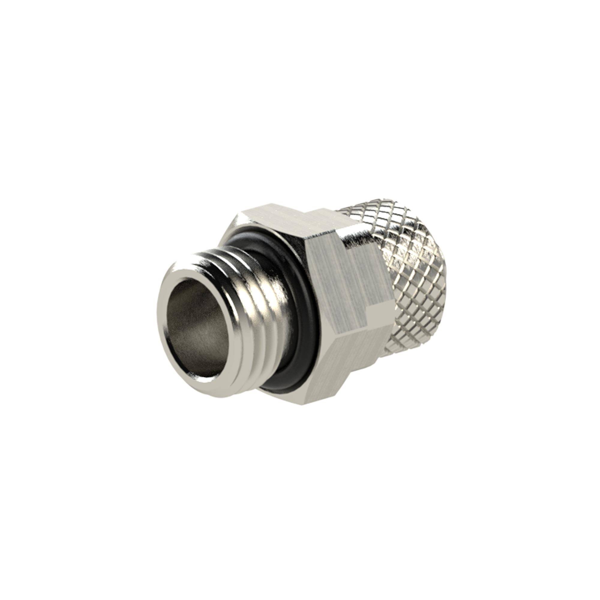 RIEGLER Gerade Einschraubverschraubung, mit O-Ring, G 1/2 a., für Schlauch 8/6 mm, SW 24, Arbeitsdruck max. 18 bar, Mess-0