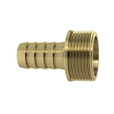 RIEGLER 1/3 Schlauchverschraubung, G 1/2 x 16 mm, flachdichtend, mit Bund, CH Ausführung, Messing blank.-0