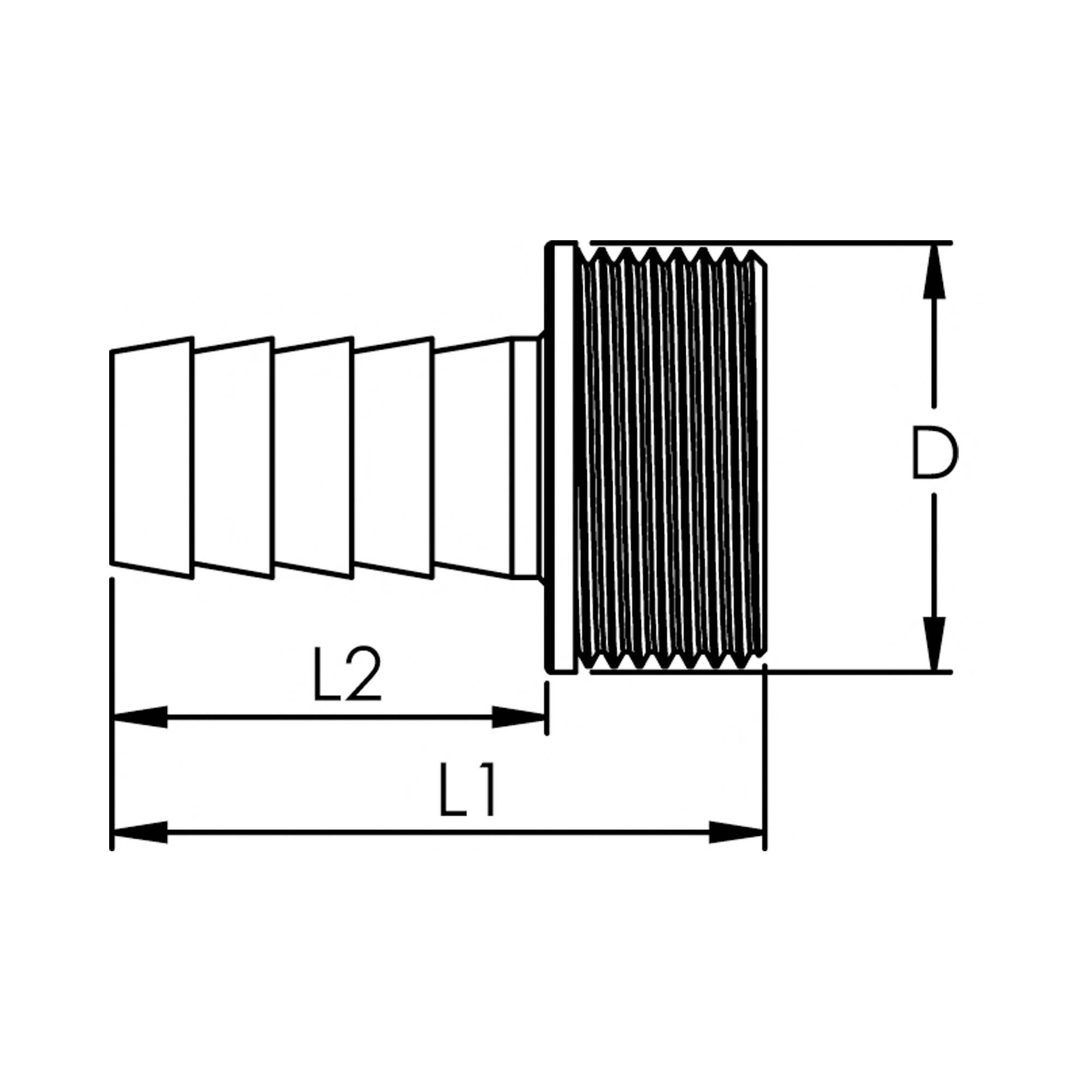 RIEGLER 1/3 Schlauchverschraubung, G 1/2 x 16 mm, flachdichtend, mit Bund, CH Ausführung, Messing blank.-1