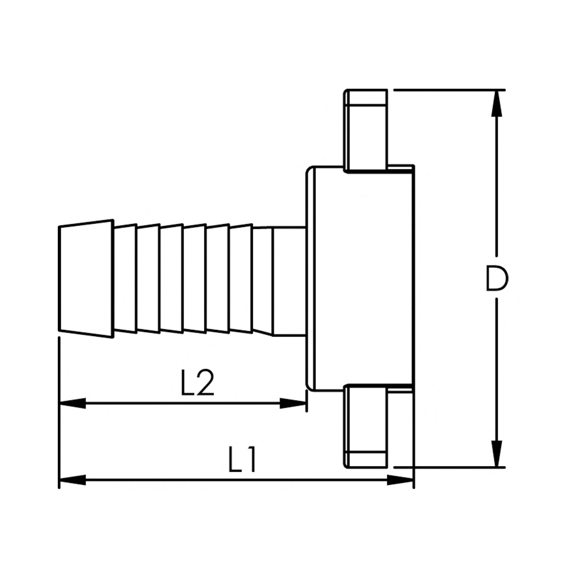 RIEGLER 2/3 Schlauchverschraubung, G 1 x 19 mm, Überwurfmutter, flachdichtend, schwere Ausführung, Messing blank.-1