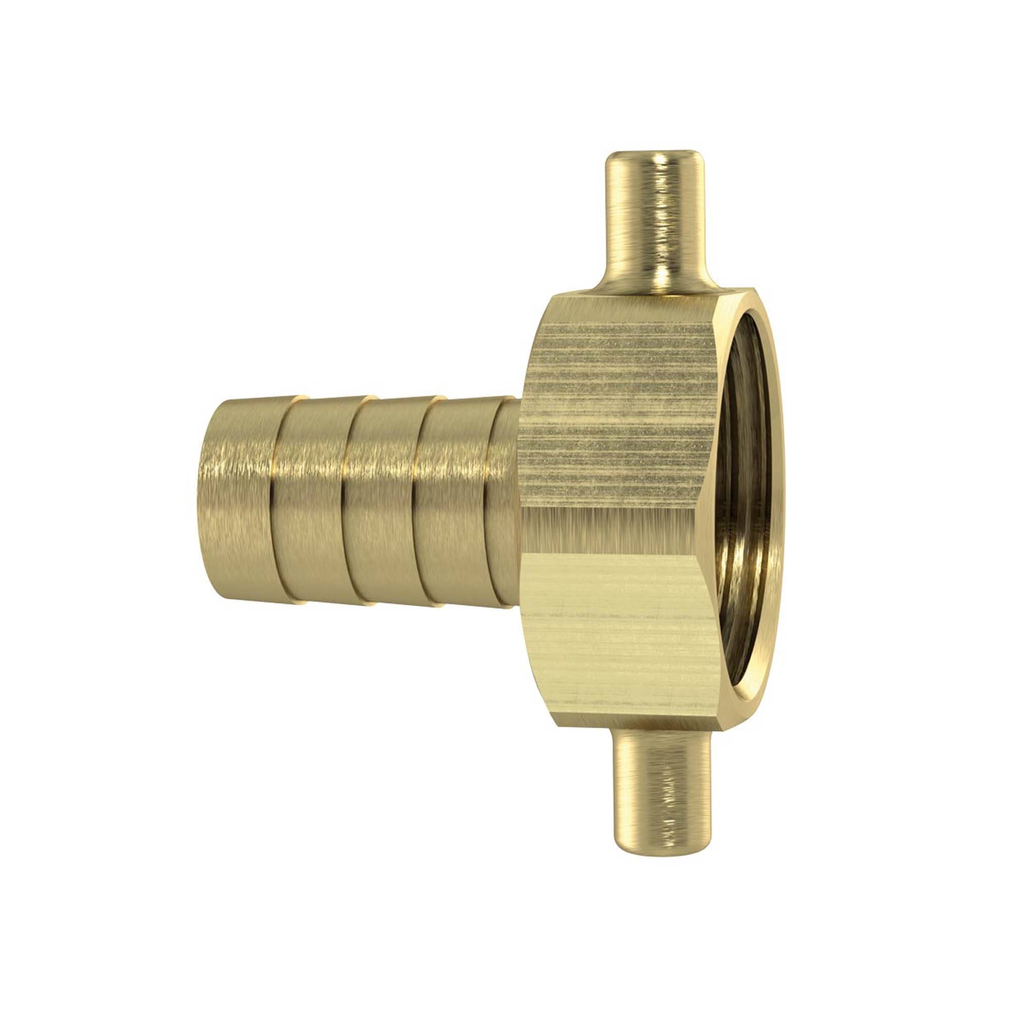 RIEGLER 2/3 Schlauchverschraubung, G 1/2 x 13 mm, Überwurfmutter, leichte CH Ausführung, Messing blank.-0