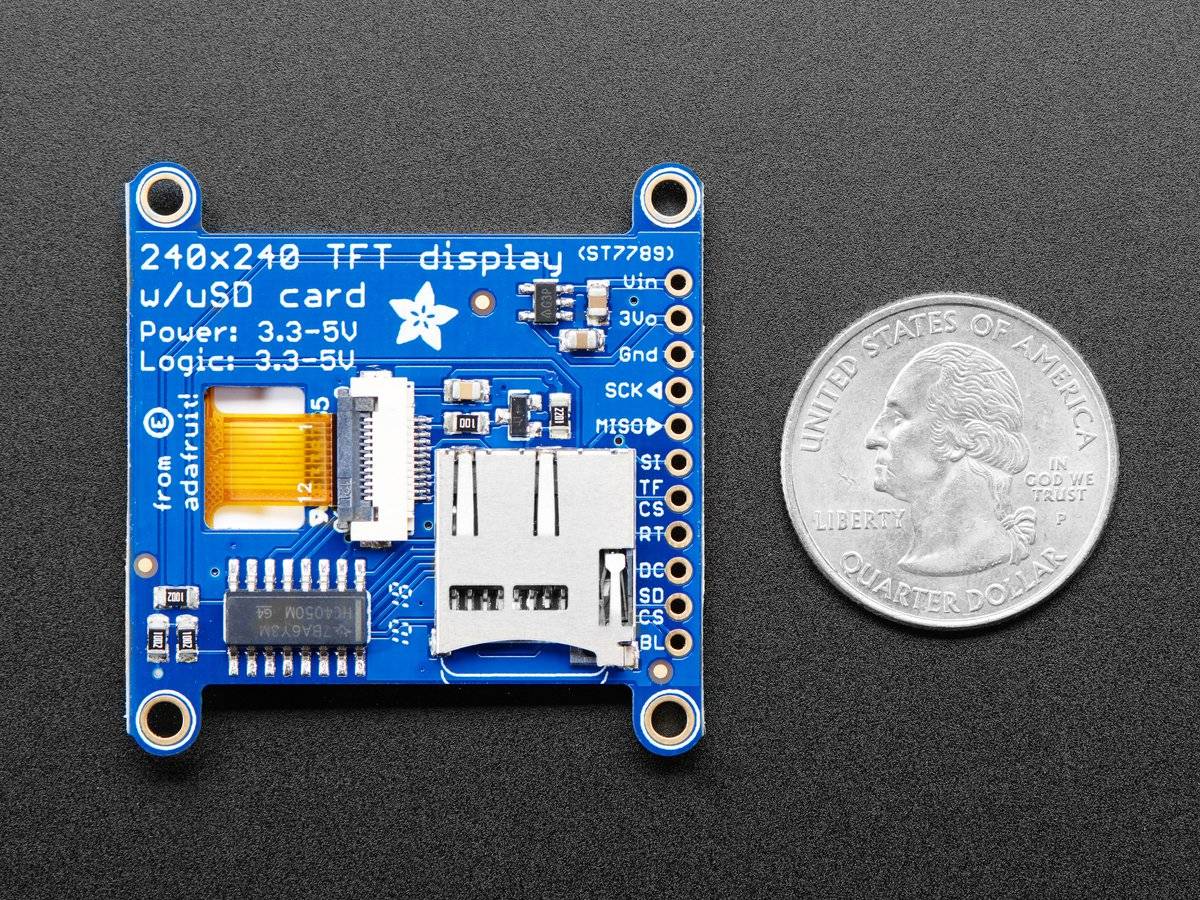 Adafruit 1.54" 240x240 Wide Angle TFT(ST7789) LCD Display 3787-4