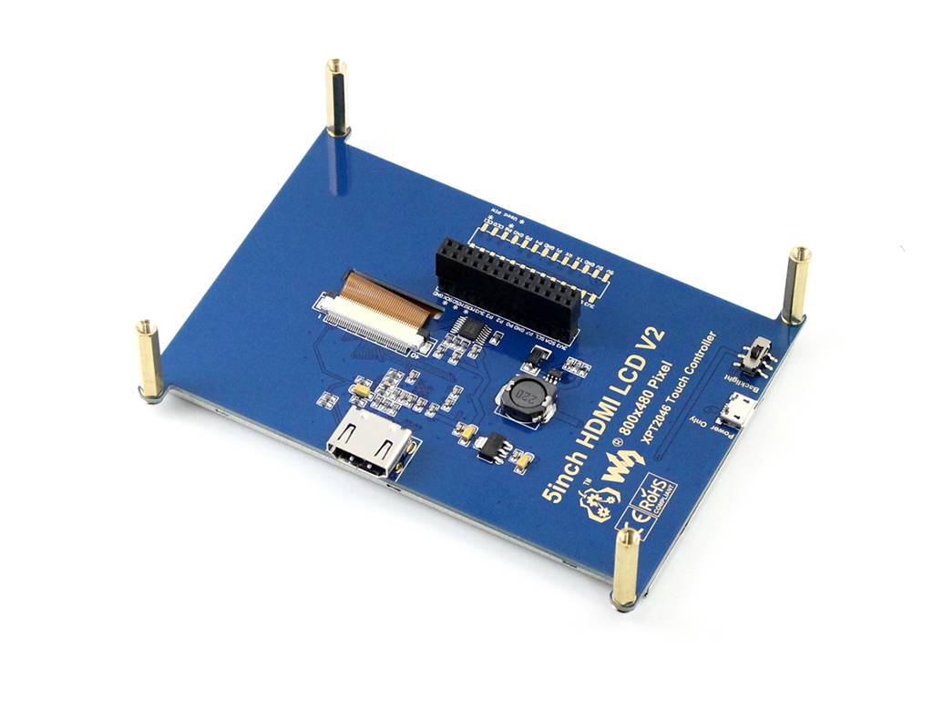 Waveshare 5 inch Raspberry Pi Display 800x480 resistive Touch Screen LCD HDMI interface-1