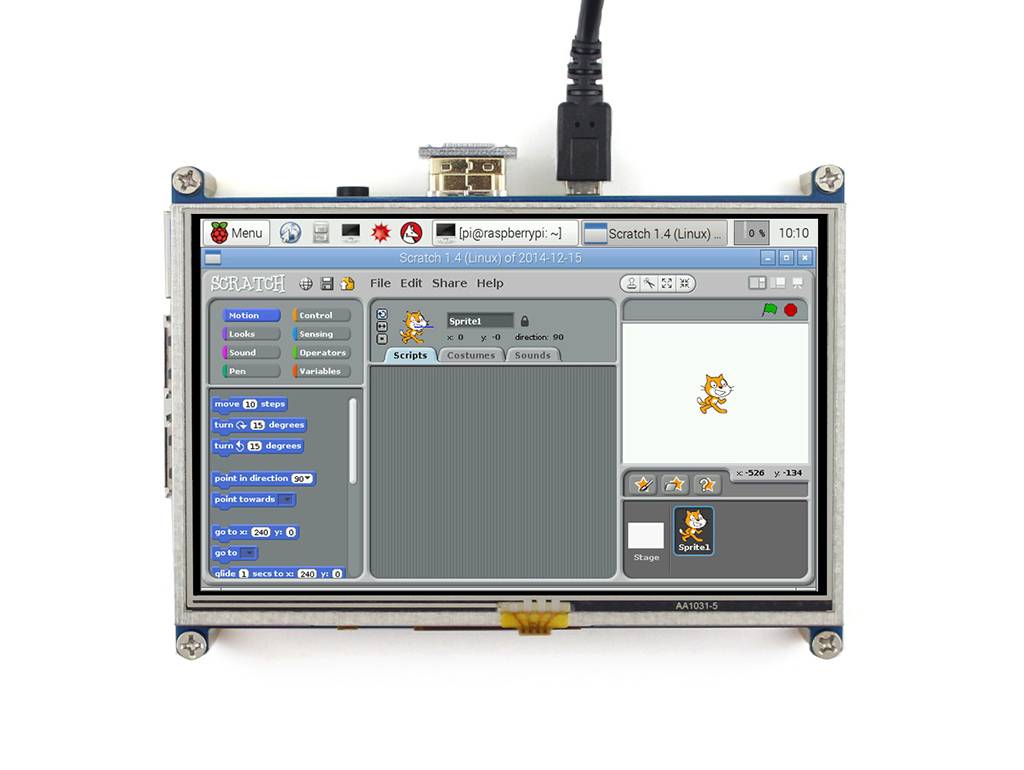 Waveshare 5 inch Raspberry Pi Display 800x480 resistive Touch Screen LCD HDMI interface-6