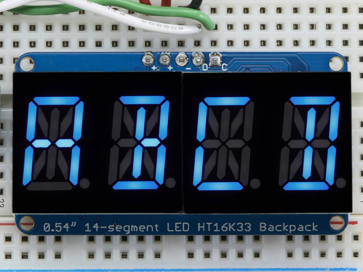 Adafruit Quad Alphanumeric Display - Blue 0.54" Digits w I2C Backpack-0