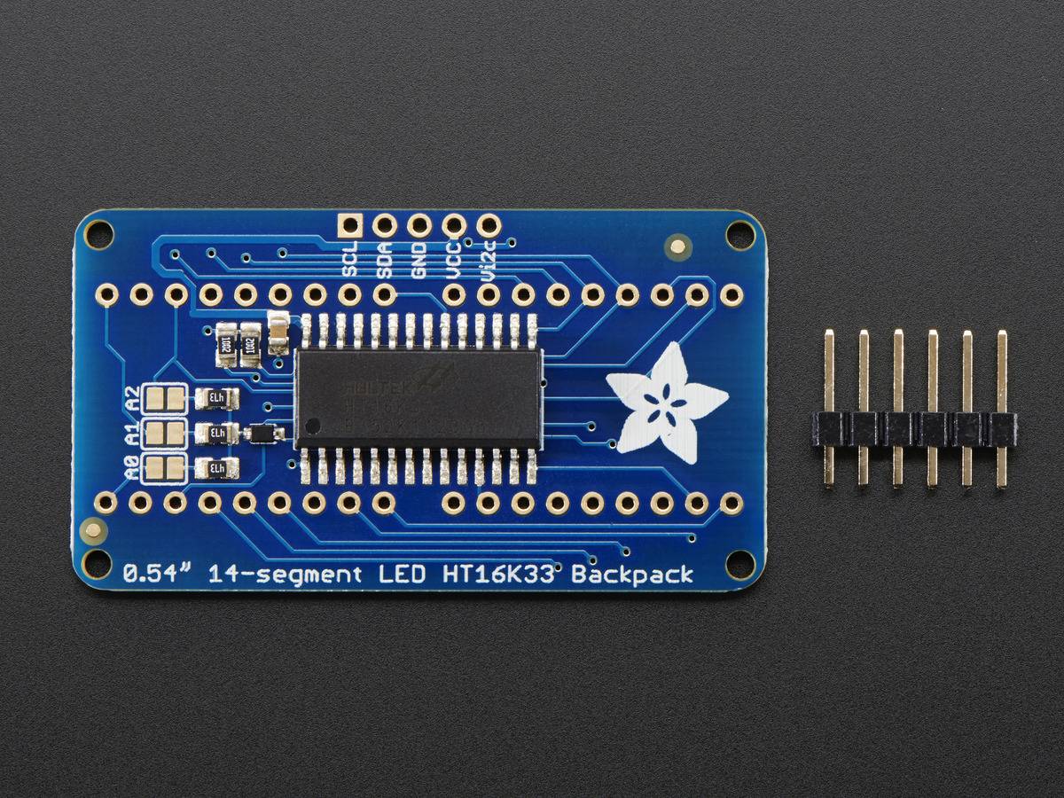 Adafruit Quad Alphanumeric Display - Blue 0.54" Digits w I2C Backpack-2
