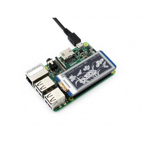 Waveshare 2.13inch 250x122 E-Ink Display HAT for Raspberry Pi SPI-3