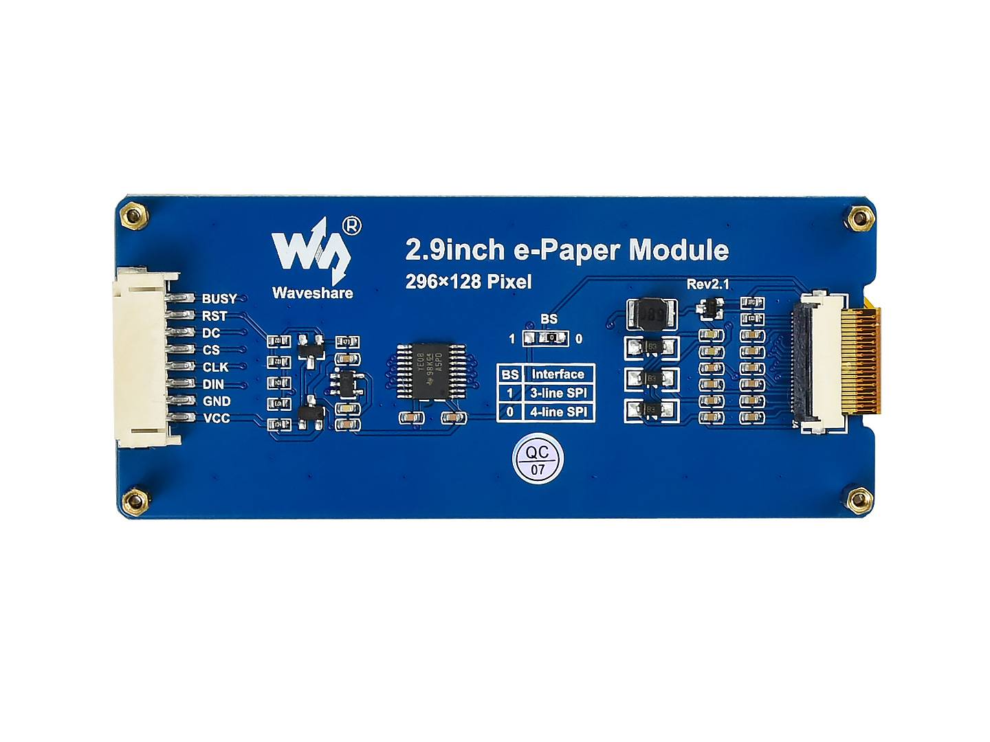 Waveshare 2,9 inch 296x128 E-Ink E-Paper Display Modul SPI für Raspberry Pi Arduino-1