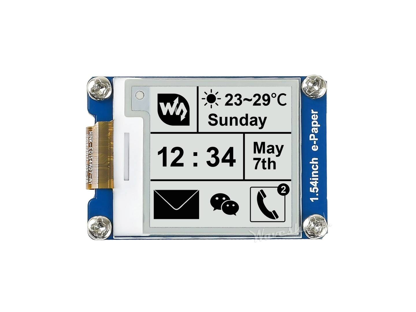 Waveshare 1,54 inch 200x200 E-Ink E-Paper Display Modul SPI für Raspberry Pi Arduino-0