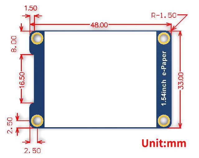 Waveshare 1,54 inch 200x200 E-Ink E-Paper Display Modul SPI für Raspberry Pi Arduino-4