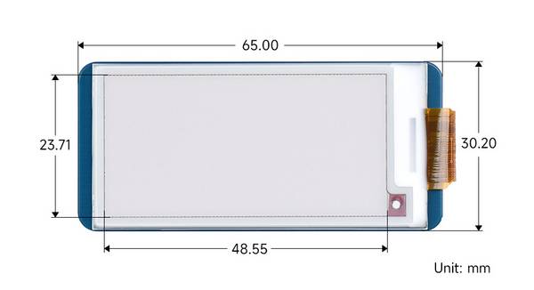2.13\" 212×104 ePaper Display HAT für Raspberry Pi, dreifarbig (rot, schwarz, weiß)
