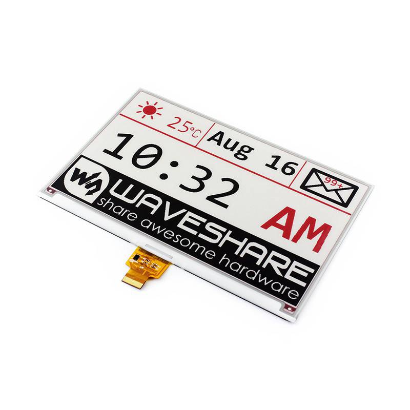Waveshare 7.5inch E-Paper (B) E-Ink Raw Display without PCB 800x480 SPI Red Black White-0