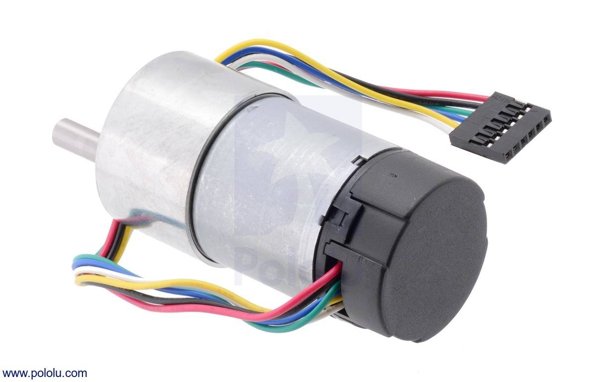 Pololu 19:1 Metal Gearmotor 37Dx68L mm 12V with 64CPR Encoder(Helical Pinion)-1