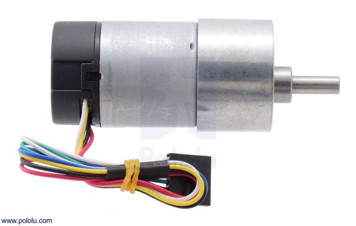 Pololu 19:1 Metal Gearmotor 37Dx68L mm 12V with 64CPR Encoder(Helical Pinion)-2