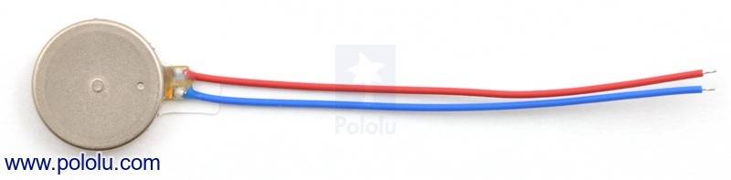 Pololu Shaftless Vibration Motor 10D x 2.0mm, 60mA @3V 1638-3