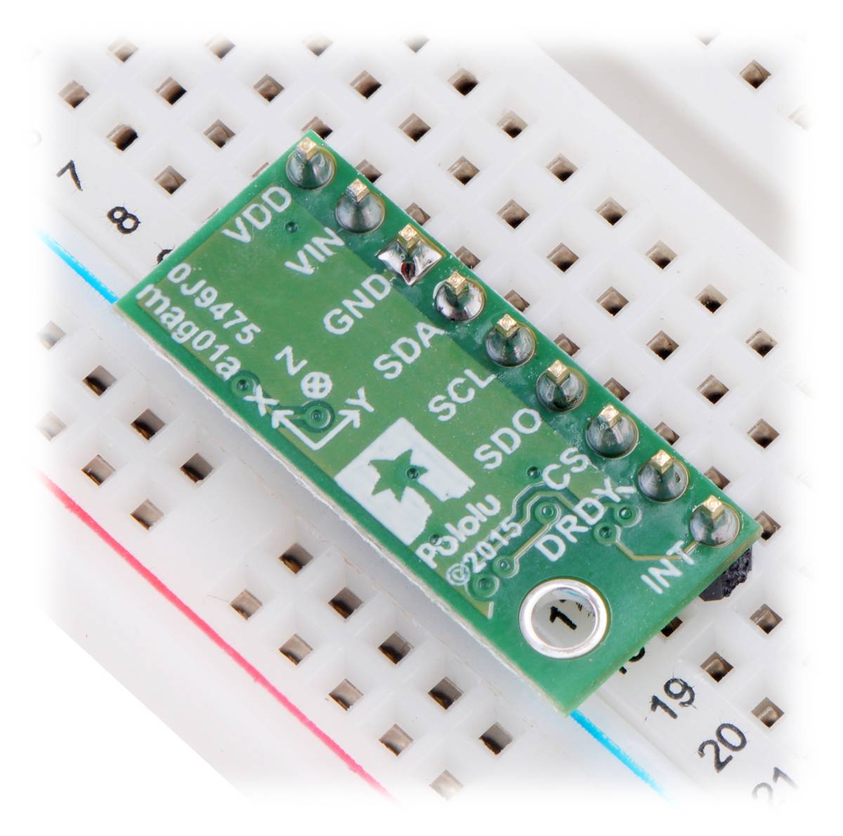 Pololu LIS3MDL 3-Axis Magnetometer Carrier with Voltage Regulator-4