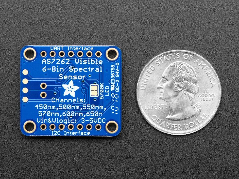 Adafruit AS7262 6-Channel Visible Light Color Sensor Breakout 3779-2