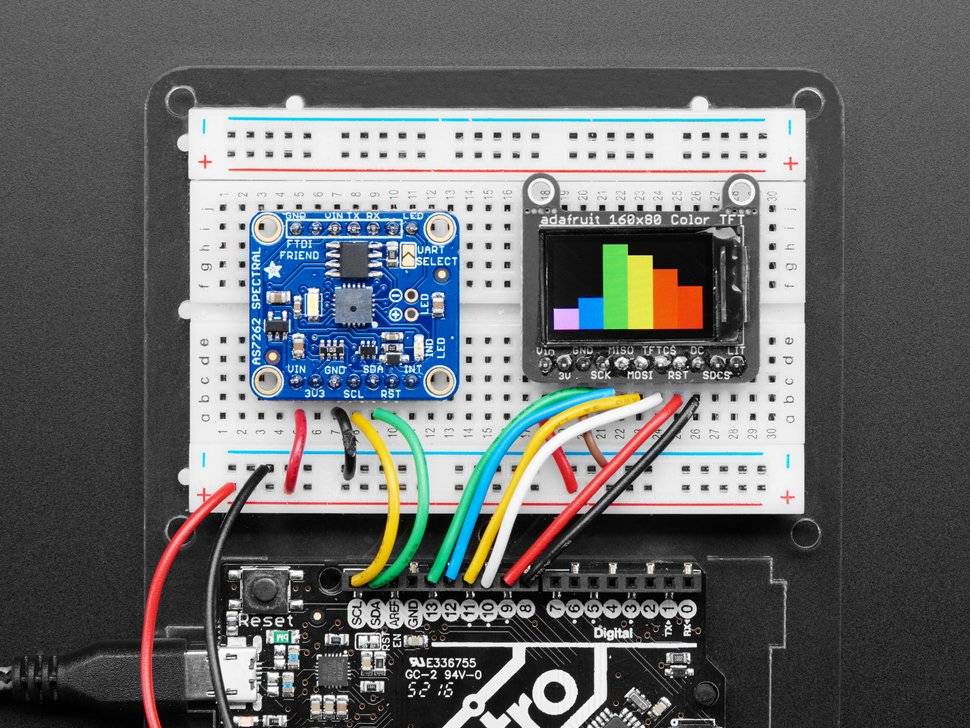 Adafruit AS7262 6-Channel Visible Light Color Sensor Breakout 3779-3