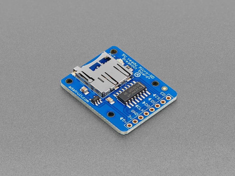 Adafruit MicroSD Card Breakout Board+ Onboard 5V to 3V Regulator 150mAh-0