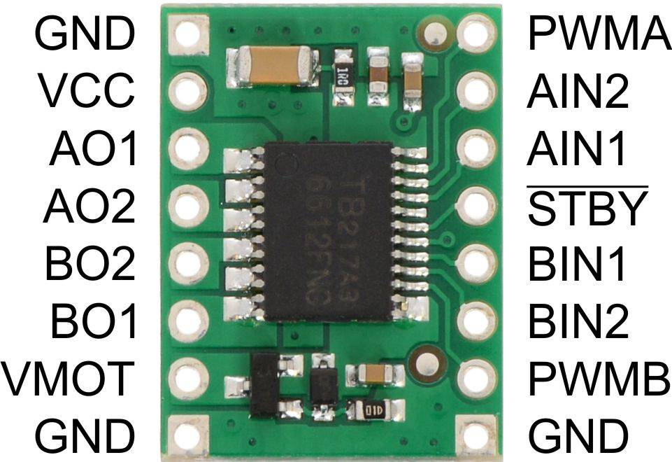 Pololu TB6612FNG Dual Motortreiber Carrier, 4.5-13.5V 3A Max. 713-3