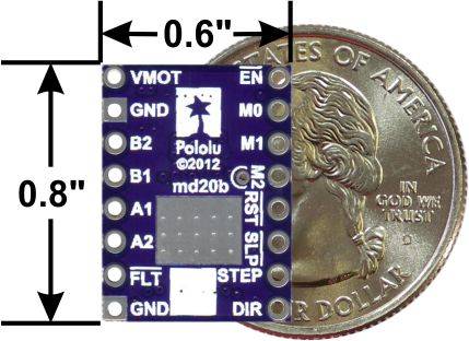 Pololu DRV8825 Stepper Motor Driver Carrier, High Current (Header Pins Soldered)-1
