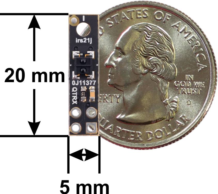 Pololu QTRXL-HD-01RC Reflectance Sensor: 1-Channel, 5mm Wide, RC Output, Long Ra-1