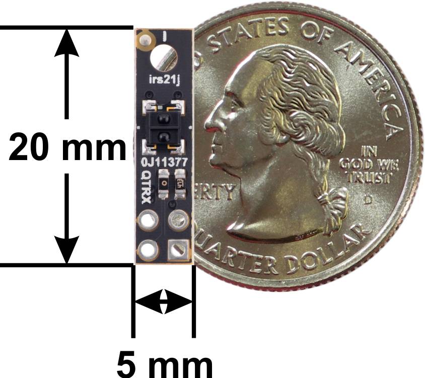 Pololu QTRX-HD-01A Reflectance Sensor: 1-Channel, 5mm Wide, Analog Output, Low Current-1