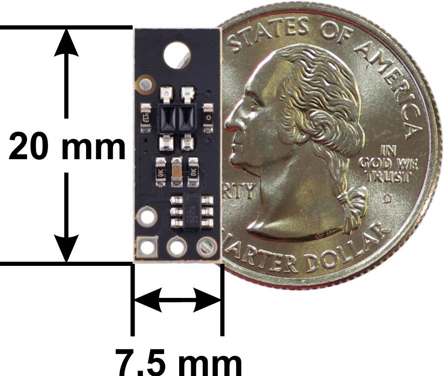 Pololu QTR-MD-01A Reflectance Sensor: 1-Channel, 7.5mm Wide, Analog Output-1