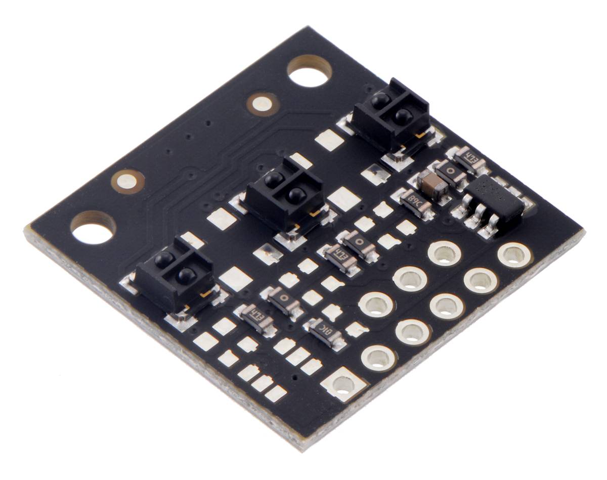 Pololu QTRX-MD-03A Reflectance Sensor Array: 3-Channel, 8mm Pitch, Analog Output
