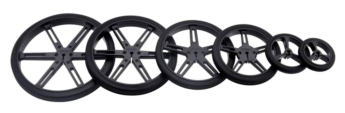 Pololu Wheel 32x7mm Pair Black for Micro Metal Gearmotors-3