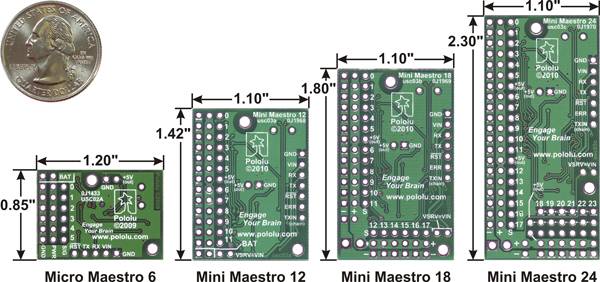 Pololu Mini Maestro 12-Channel USB Servo Controller (Assembled)-2