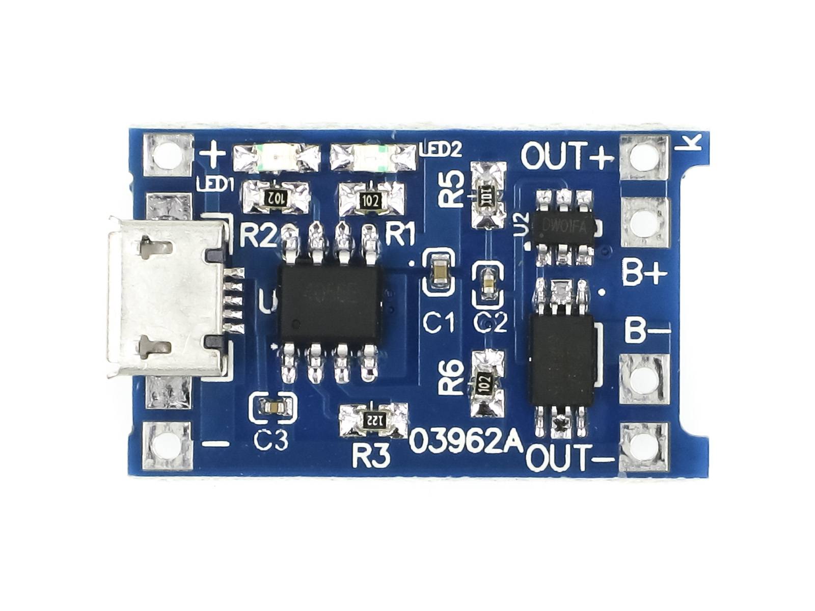 TP4056 XD-58A Micro-USB 5V 1A LiPo Akku Lademodul Lithium Battery Charging Module-1