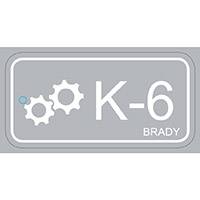 Polypropylen Schild, Energy Source Tag - Kinetic, 75 x 38mm, Grau auf Weiß, Beschriftung: K-6 (25 Etiketten/Pack)-0