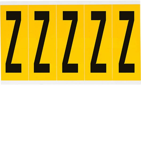 Vinyl, Beschriftung: Z, Schwarz auf Gelb, 44 x 127mm, Schrifthöhe 98mm(25 K. á 5 E.)