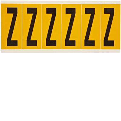 Vinyl, Beschriftung: Z, Schwarz auf Gelb, 38 x 89mm, Schrifthöhe 75mm(25 K. á 6 E.)-0
